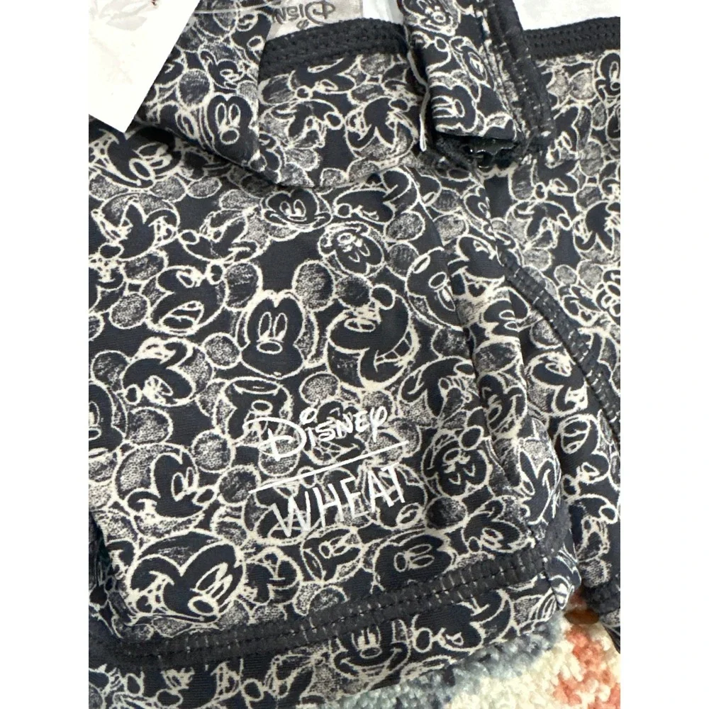 Disney Wheat Swimsuit Kids Size 6 Navy Mickey‎ Mouse Rash Guard NWT